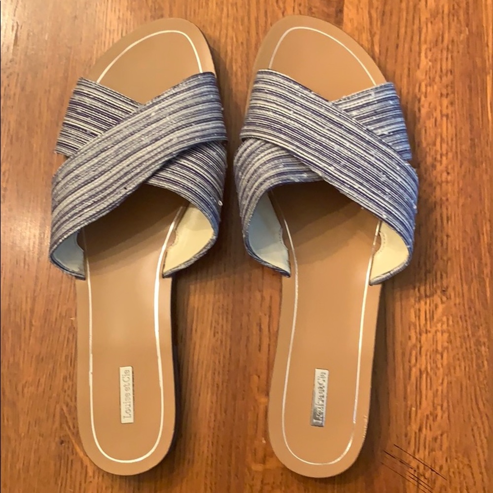 Louise Et Cie Bonnie Black Slide Sandals size 12.